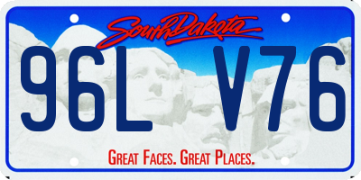 SD license plate 96LV76
