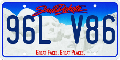 SD license plate 96LV86