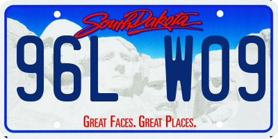 SD license plate 96LW09