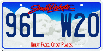 SD license plate 96LW20