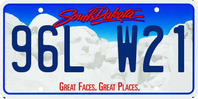 SD license plate 96LW21