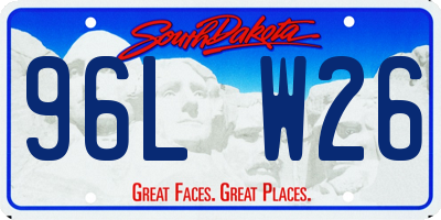 SD license plate 96LW26