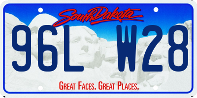 SD license plate 96LW28