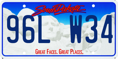 SD license plate 96LW34