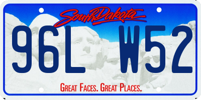SD license plate 96LW52