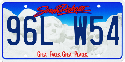 SD license plate 96LW54