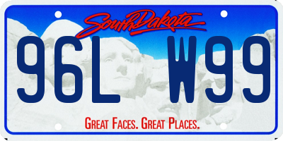SD license plate 96LW99