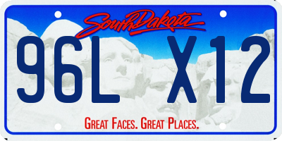 SD license plate 96LX12