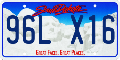 SD license plate 96LX16