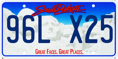 SD license plate 96LX25