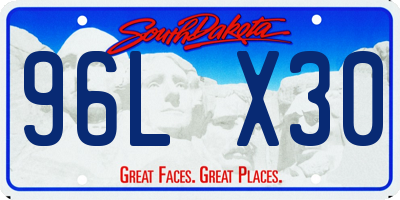 SD license plate 96LX30