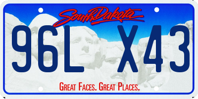 SD license plate 96LX43