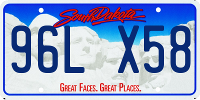 SD license plate 96LX58