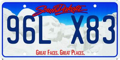 SD license plate 96LX83