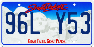 SD license plate 96LY53