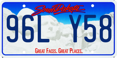 SD license plate 96LY58