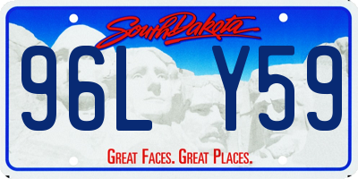 SD license plate 96LY59