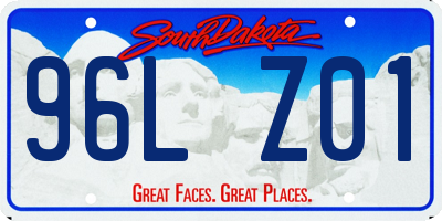 SD license plate 96LZ01