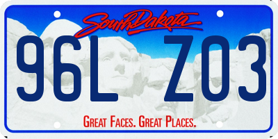 SD license plate 96LZ03