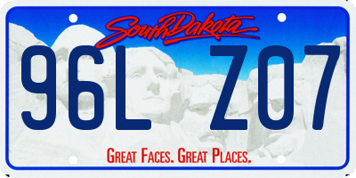 SD license plate 96LZ07