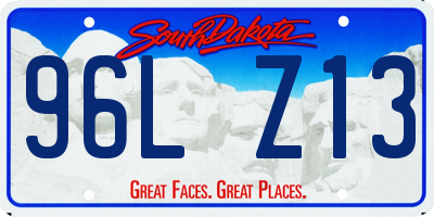 SD license plate 96LZ13