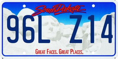 SD license plate 96LZ14