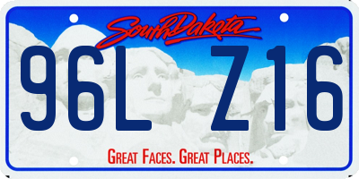 SD license plate 96LZ16