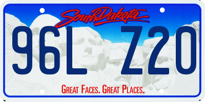 SD license plate 96LZ20