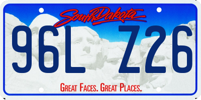 SD license plate 96LZ26