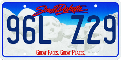 SD license plate 96LZ29