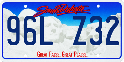 SD license plate 96LZ32