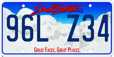 SD license plate 96LZ34