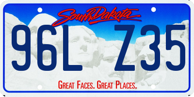 SD license plate 96LZ35