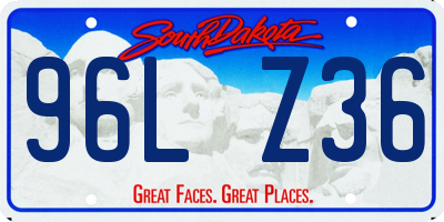 SD license plate 96LZ36