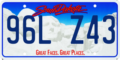 SD license plate 96LZ43