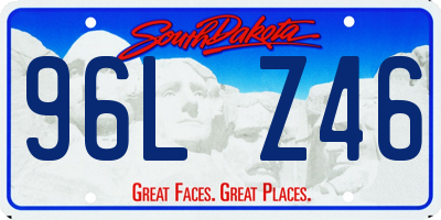 SD license plate 96LZ46