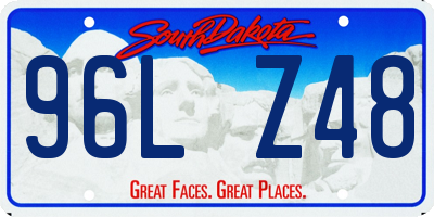 SD license plate 96LZ48