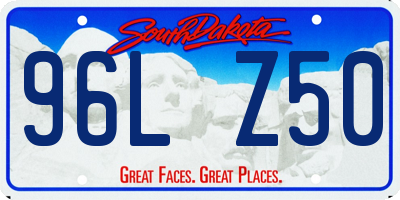 SD license plate 96LZ50