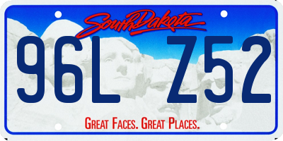 SD license plate 96LZ52