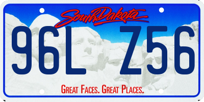 SD license plate 96LZ56