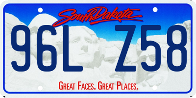 SD license plate 96LZ58