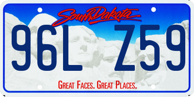 SD license plate 96LZ59
