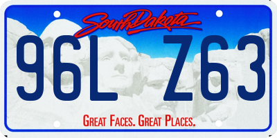 SD license plate 96LZ63