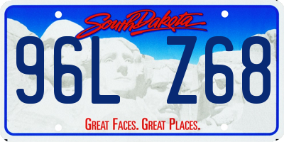 SD license plate 96LZ68