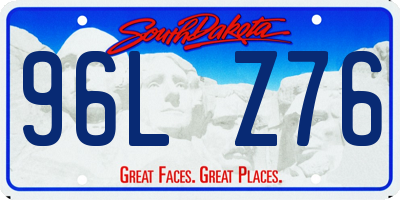 SD license plate 96LZ76