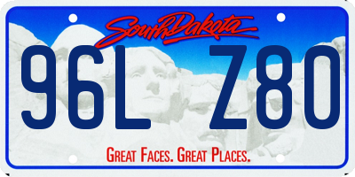 SD license plate 96LZ80