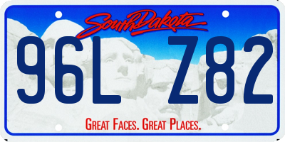 SD license plate 96LZ82