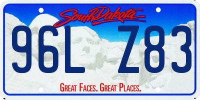 SD license plate 96LZ83