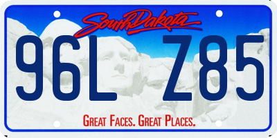 SD license plate 96LZ85