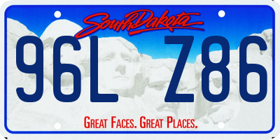 SD license plate 96LZ86